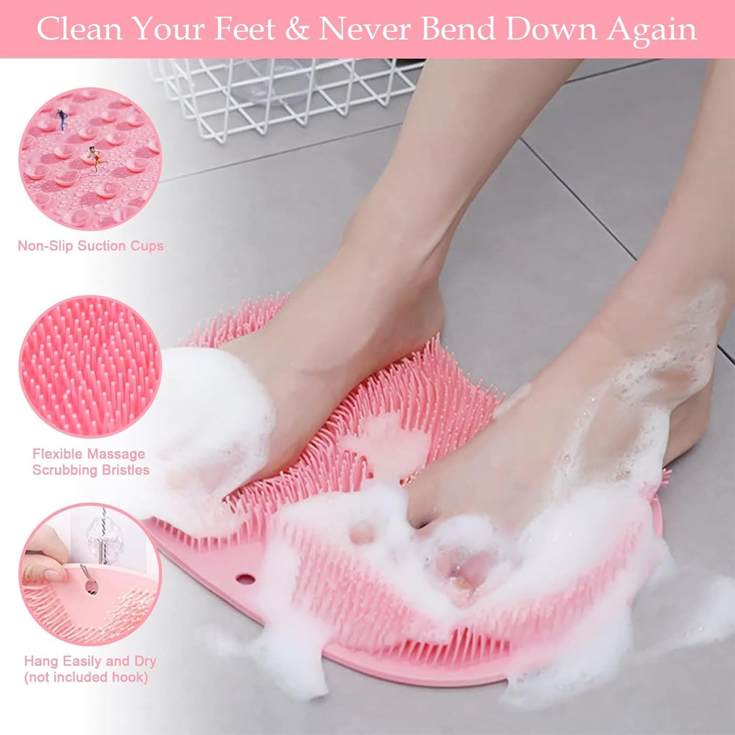 Silicone Multiuse Scrubber For Bath, Foot