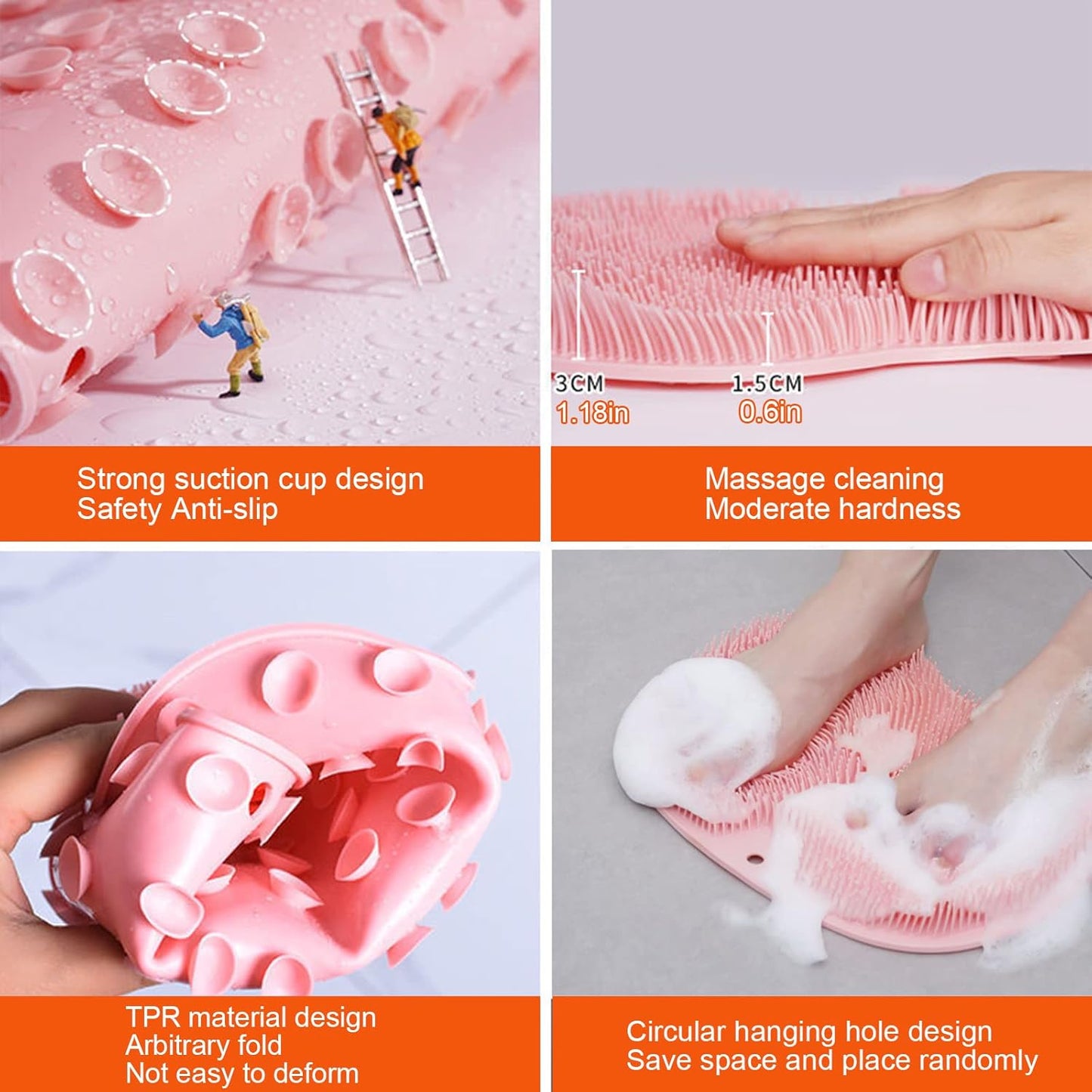 Silicone Multiuse Scrubber For Bath, Foot