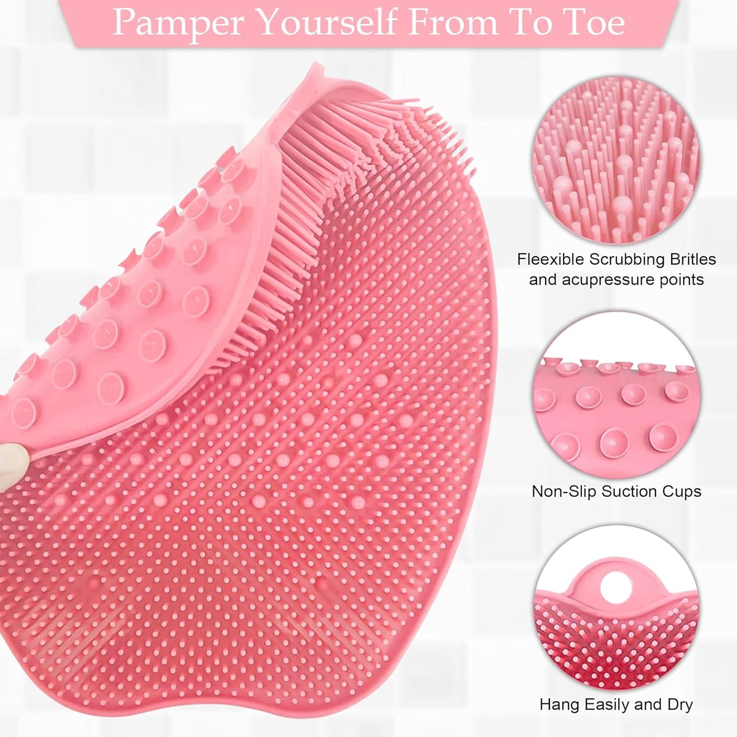Silicone Multiuse Scrubber For Bath, Foot